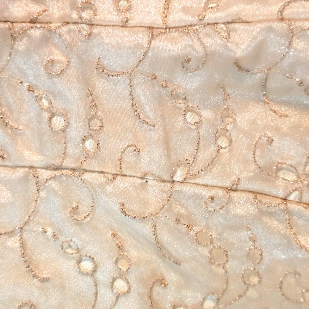 Y2K Creamy Pale Yellow & Gold Thread Organza Corset 2 Piece Prom Dress *READ* - Picture 3 of 11